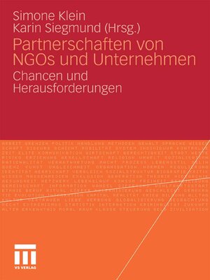 cover image of Partnerschaften von NGOs und Unternehmen